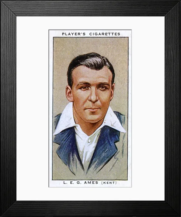 Framed Print : L E G Ames, Kent County and England cricketer Framed Print : L E G Ames, Kent County and England cricketer