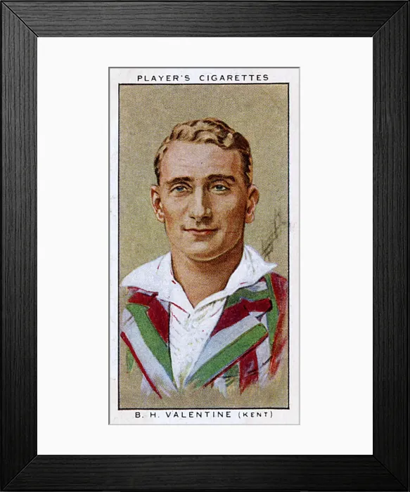 Framed Print : B H Valentine, Kent County cricketer Framed Print : B H Valentine, Kent County cricketer