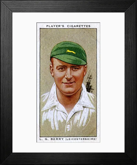 Framed Print : L G Berry, Leicestershire County cricketer Framed Print : L G Berry, Leicestershire County cricketer