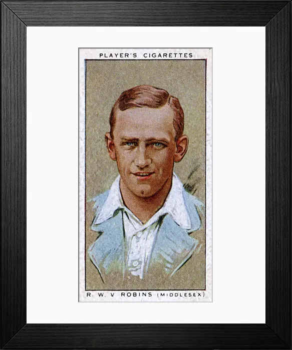 Framed Print : R W V Robins, Middlesex County and England cricketer Framed Print : R W V Robins, Middlesex County and England cricketer