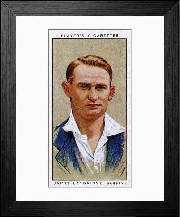 Framed Print : James Langridge, Sussex County and England cricketer Framed Print : James Langridge, Sussex County and England cricketer