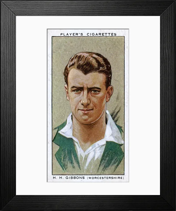 Framed Print : H H Gibbons, Worcestershire County cricketer Framed Print : H H Gibbons, Worcestershire County cricketer