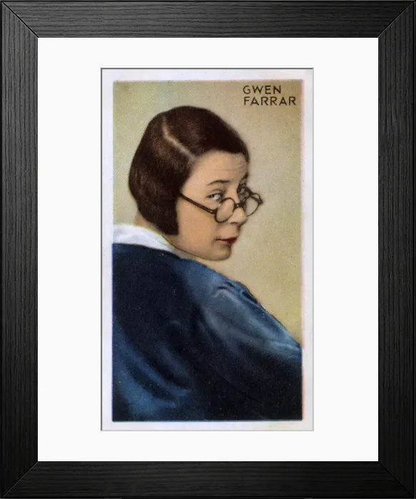 Framed Print : Gwen Farrar, English actress and singer Framed Print : Gwen Farrar, English actress and singer