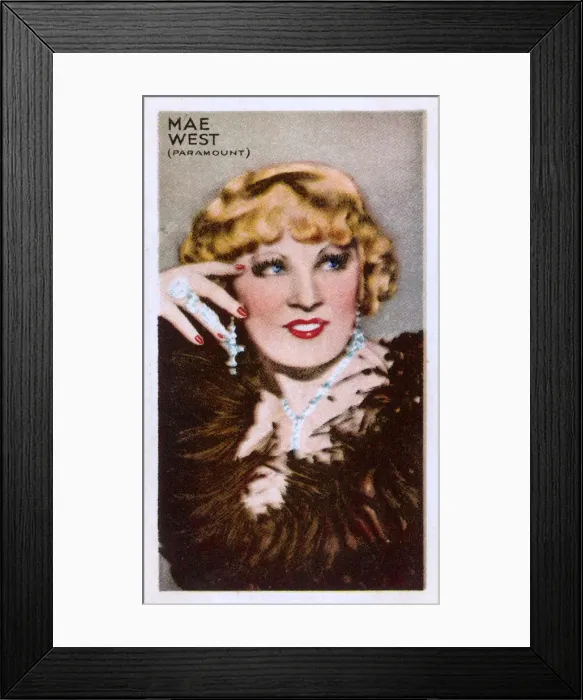 Framed Print : Mae West, American actress and singer Framed Print : Mae West, American actress and singer
