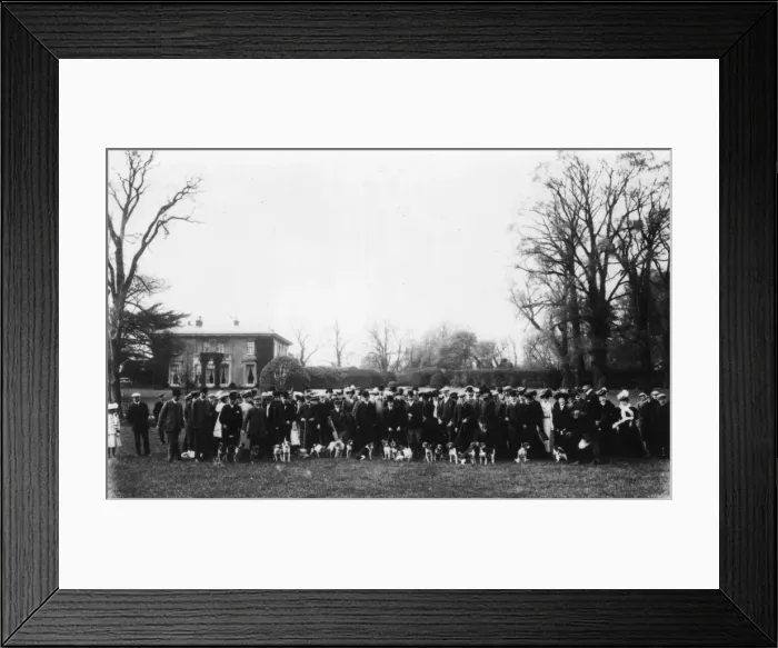 Framed Print : Group photo, beagles and owners, Worcester Park Framed Print : Group photo, beagles and owners, Worcester Park