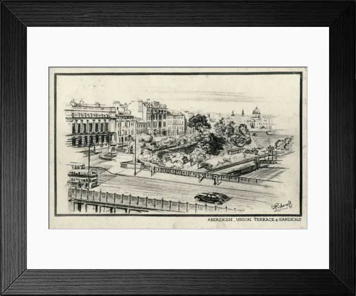 Framed Print : Aberdeen, Scotland - Union Terrace & Gardens Framed Print : Aberdeen, Scotland - Union Terrace & Gardens