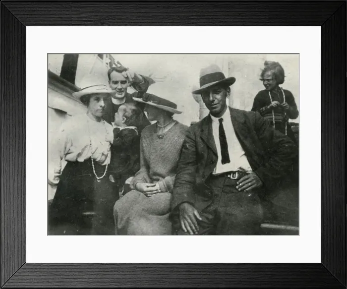 Framed Print : Extended family on board the Kemusa - April 1921 Framed Print : Extended family on board the Kemusa - April 1921