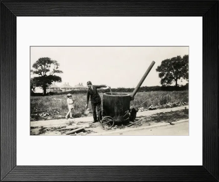 Framed Print : Burning bits of wood in a mobile furnace Framed Print : Burning bits of wood in a mobile furnace