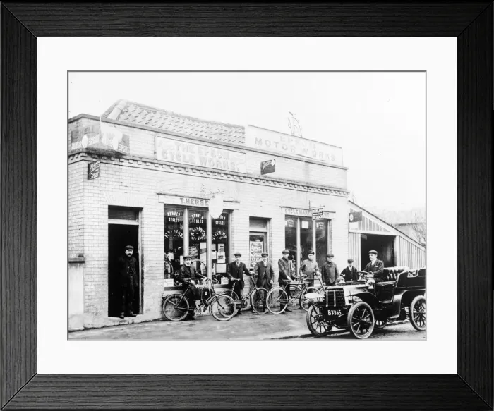 Framed Print : Cycle Works and Motor Works, Epsom, Surrey Framed Print : Cycle Works and Motor Works, Epsom, Surrey