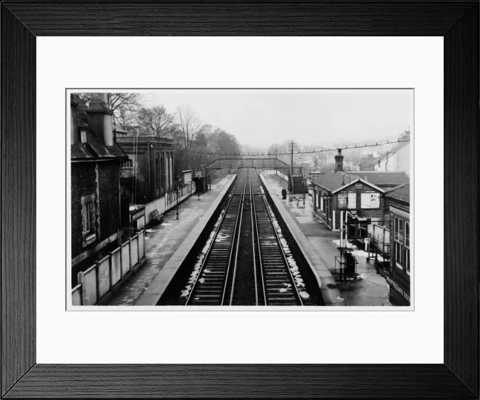 Framed Print : Aerial view, Whyteleafe South Station, Whyteleafe, Surrey Framed Print : Aerial view, Whyteleafe South Station, Whyteleafe, Surrey