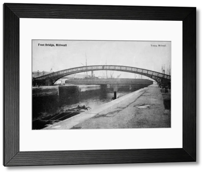 Framed Print : Foot Bridge, Millwall, East London Framed Print : Foot Bridge, Millwall, East London