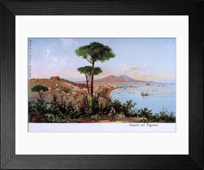 Framed Print : General view of Naples and Pignolo, Italy Framed Print : General view of Naples and Pignolo, Italy