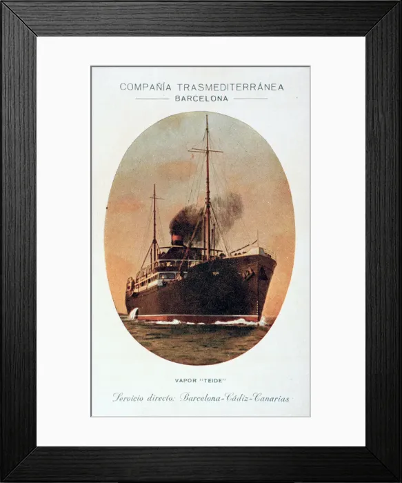 Framed Print : Steamship, Teide, Barcelona, Spain Framed Print : Steamship, Teide, Barcelona, Spain