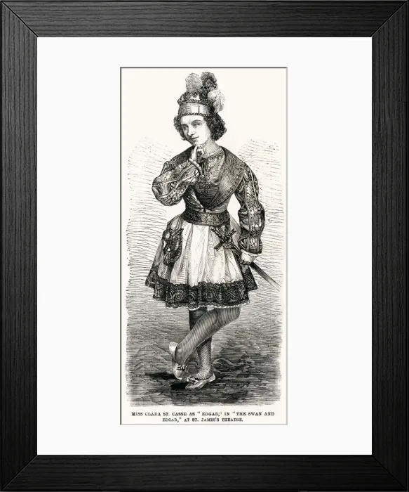 Framed Print : Clara St Casse as Edgar in The Swan and Edgar, 1859 Framed Print : Clara St Casse as Edgar in The Swan and Edgar, 1859