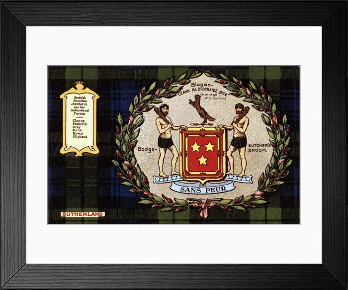Framed Print : Scottish tartan -- Sutherland Clan Framed Print : Scottish tartan -- Sutherland Clan