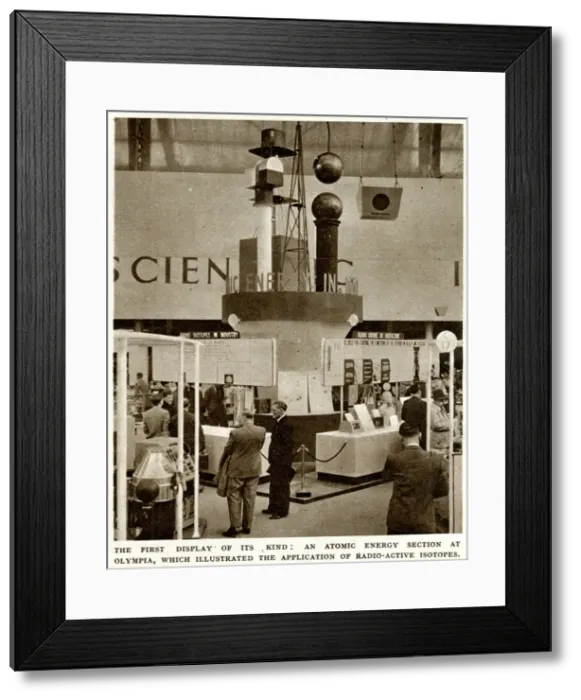 Framed Print : Atomic energy stand at British Industries Fair 1949 Framed Print : Atomic energy stand at British Industries Fair 1949