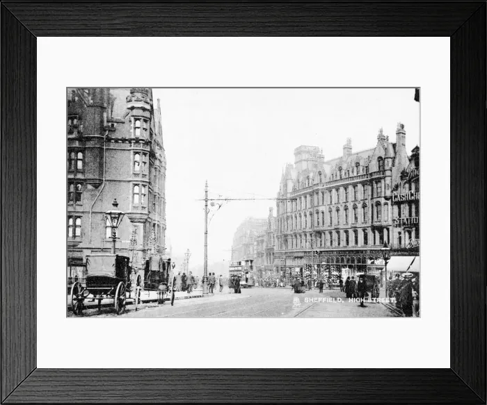 Framed Print : High Street, Sheffield, South Yorkshire Framed Print : High Street, Sheffield, South Yorkshire