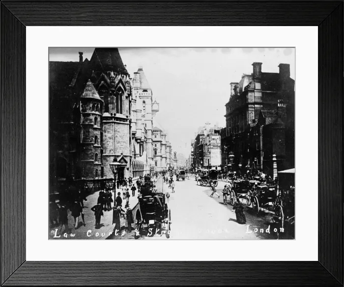 Framed Print : Law Courts and Fleet Street, London Framed Print : Law Courts and Fleet Street, London