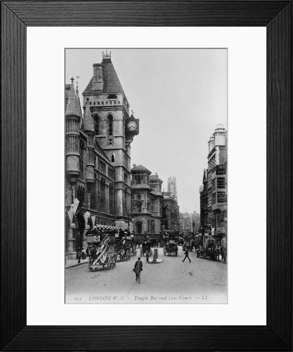 Framed Print : Temple Bar and Law Courts, Fleet Street, London Framed Print : Temple Bar and Law Courts, Fleet Street, London