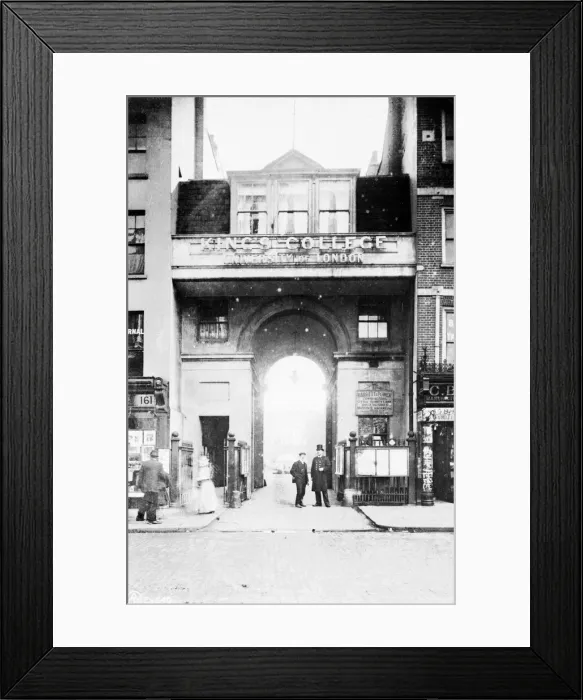 Framed Print : Entrance to Kings College, University of London Framed Print : Entrance to Kings College, University of London