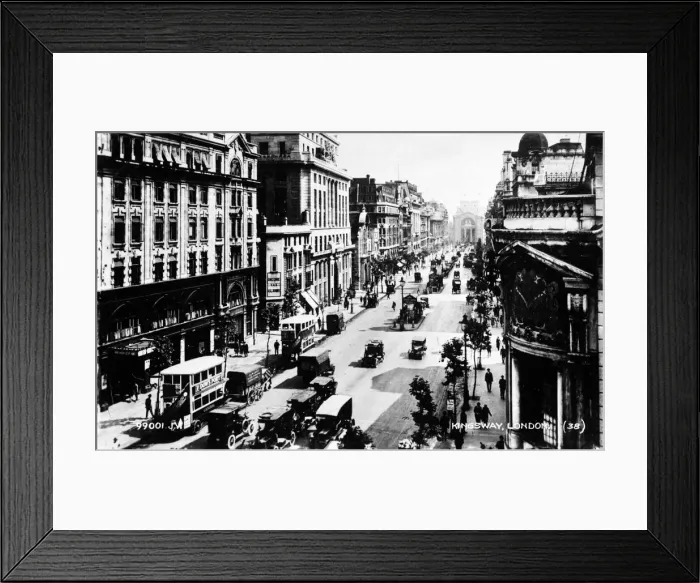 Framed Print : Aerial view of Kingsway, London Framed Print : Aerial view of Kingsway, London