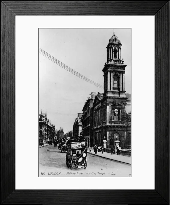 Framed Print : City Temple Church and Holborn Viaduct, City of London Framed Print : City Temple Church and Holborn Viaduct, City of London