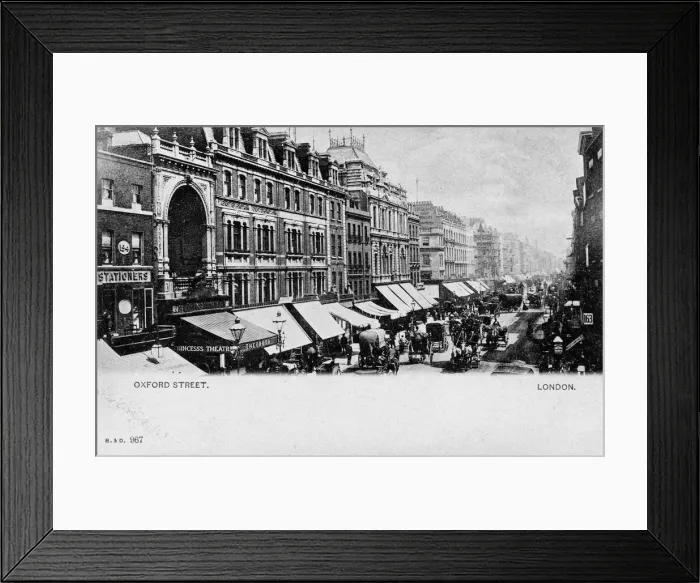 Framed Print : Oxford Street and Princess Theatre, London W1 Framed Print : Oxford Street and Princess Theatre, London W1