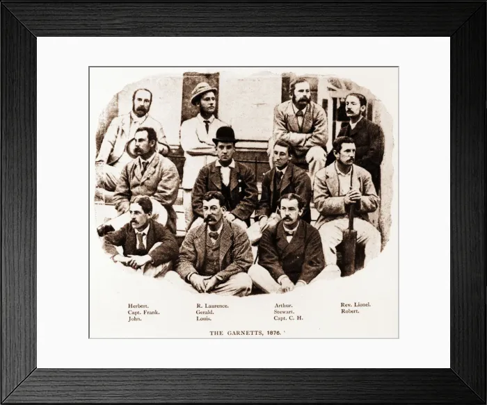 Framed Print : Garnett Family Cricket Team, 1876 Framed Print : Garnett Family Cricket Team, 1876