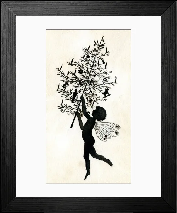 Framed Print : Artwork by Florence Auerbach, fairy with tree Framed Print : Artwork by Florence Auerbach, fairy with tree