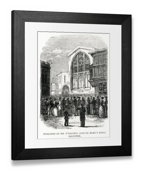 Framed Print : The Entrance of Mr O Connell into St. Marys Hall, Coventry Framed Print : The Entrance of Mr O Connell into St. Marys Hall, Coventry