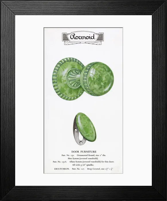 Framed Print : Roanoid bakelite doorknob and keyhole cover Framed Print : Roanoid bakelite doorknob and keyhole cover