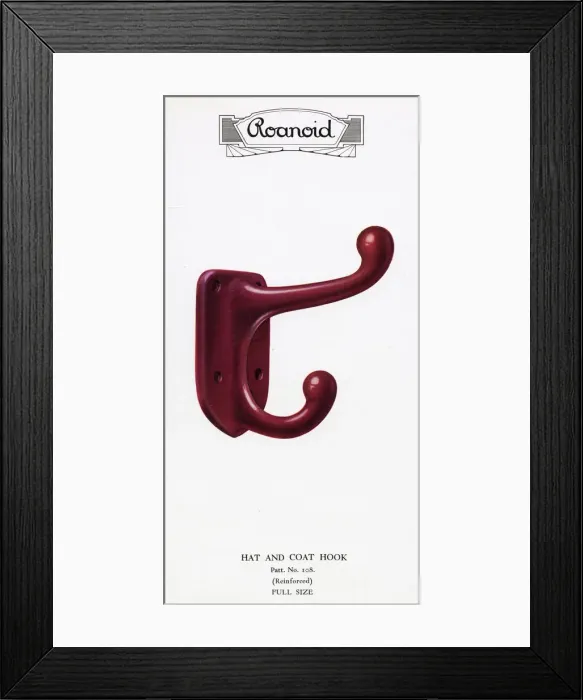 Framed Print : Roanoid bakelite hat and coat hook Framed Print : Roanoid bakelite hat and coat hook