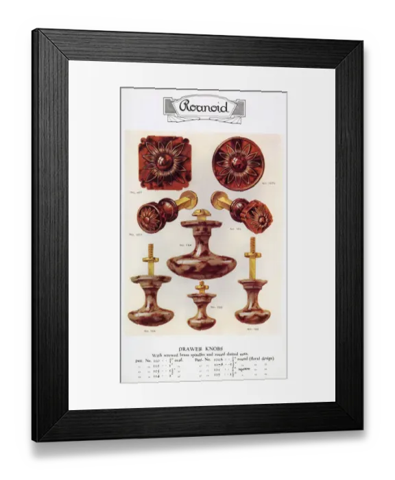 Framed Print : Roanoid bakelite drawer knobs Framed Print : Roanoid bakelite drawer knobs