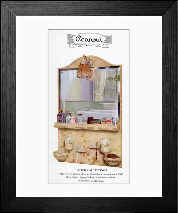 Framed Print : Roanoid bakelite bathroom fittings Framed Print : Roanoid bakelite bathroom fittings