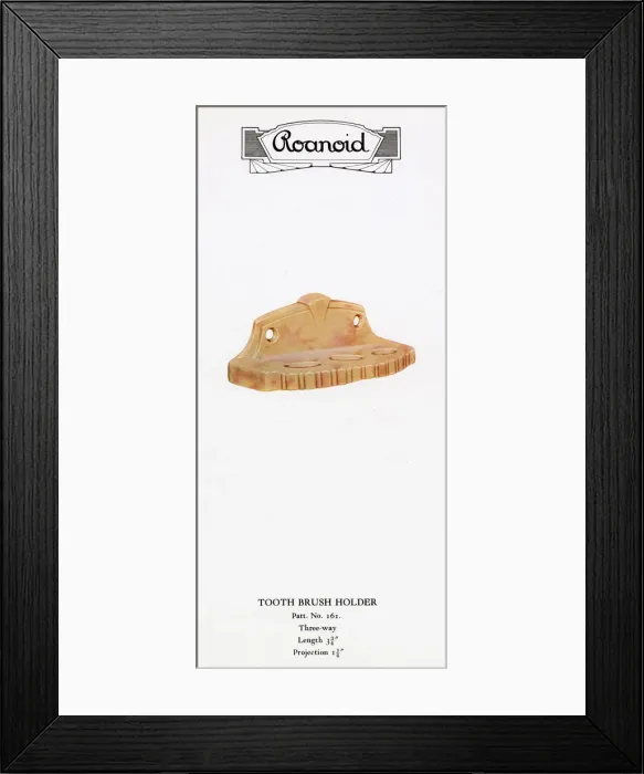 Framed Print : Roanoid bakelite toothbrush holder Framed Print : Roanoid bakelite toothbrush holder