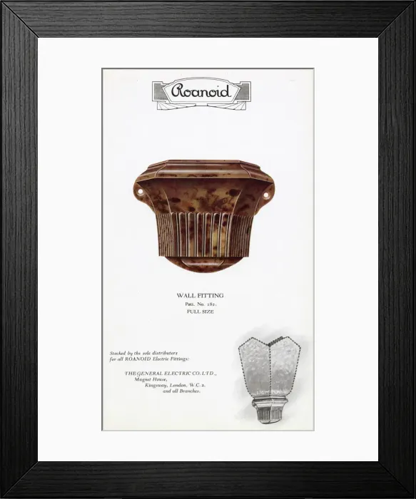 Framed Print : Roanoid bakelite wall fitting Framed Print : Roanoid bakelite wall fitting