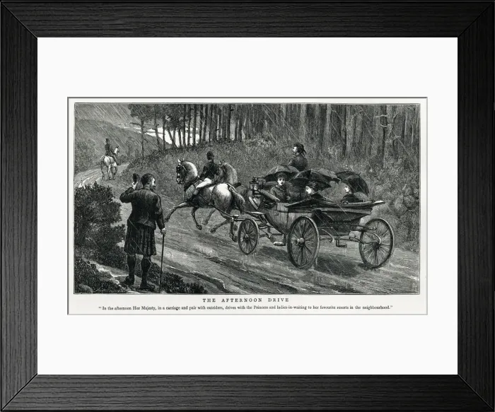 Framed Print : The Afternoon Drive, Queen Victoria with Beatrice Framed Print : The Afternoon Drive, Queen Victoria with Beatrice