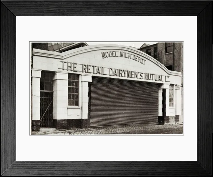 Framed Print : Retail Dairymens Mutual Ltd, Paddington, West London Framed Print : Retail Dairymens Mutual Ltd, Paddington, West London