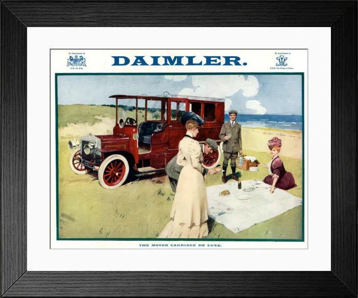 Framed Print : Advert for Daimler Motor Carriage De Luxe Car Framed Print : Advert for Daimler Motor Carriage De Luxe Car