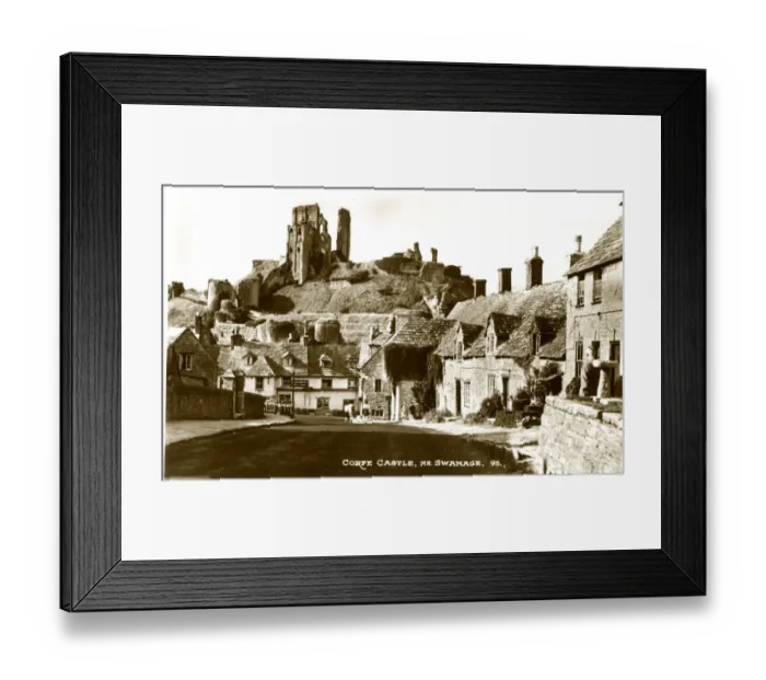 Framed Print : Corfe Castle near Swanage, Dorset Framed Print : Corfe Castle near Swanage, Dorset