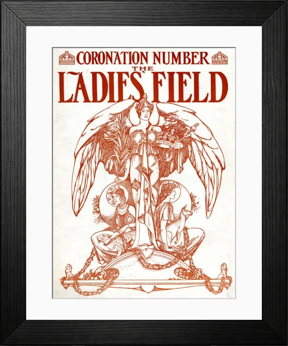 Framed Print : Front cover, The Ladies Field, Coronation Number 1902 Framed Print : Front cover, The Ladies Field, Coronation Number 1902