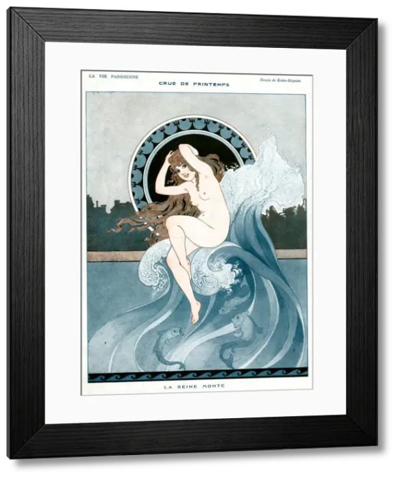 Framed Print : Crue de Printemps, spring flood on the River Seine Framed Print : Crue de Printemps, spring flood on the River Seine