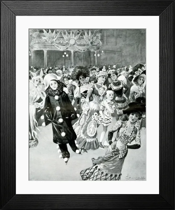 Framed Print : Fancy Dress Ball at Princes Skating Club, London Framed Print : Fancy Dress Ball at Princes Skating Club, London