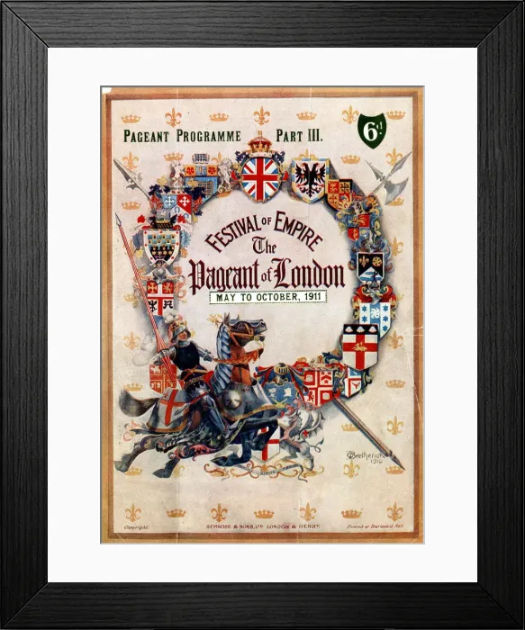 Framed Print : Front cover, Festival of Empire, The Pageant of London Framed Print : Front cover, Festival of Empire, The Pageant of London