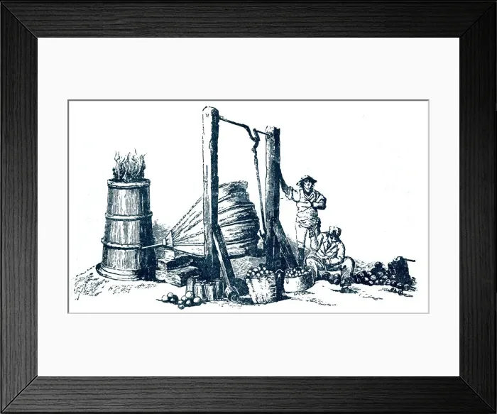 Framed Print : Furnace for making cannon balls in the days of Trafalgar Framed Print : Furnace for making cannon balls in the days of Trafalgar