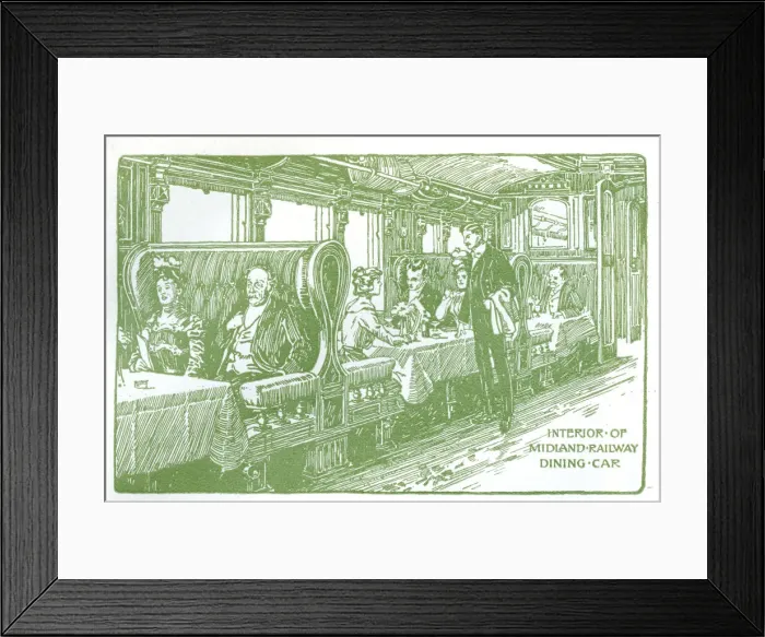 Framed Print : Interior of a Midland Railway Dining Car Framed Print : Interior of a Midland Railway Dining Car