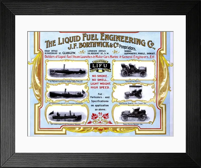 Framed Print : Advert, J F Borthwick & Co, Glasgow, Scotland Framed Print : Advert, J F Borthwick & Co, Glasgow, Scotland