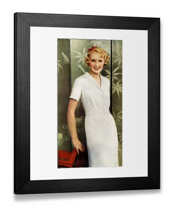 Framed Print : Dress in Tootal linen Framed Print : Dress in Tootal linen