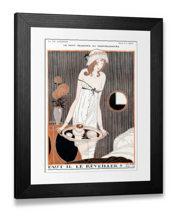 Framed Print : Breakfast for a soldier on home leave, WW1 Framed Print : Breakfast for a soldier on home leave, WW1