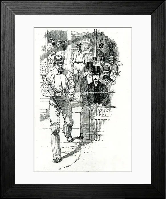 Framed Print : Leaving the cricket pavilion to bat Framed Print : Leaving the cricket pavilion to bat